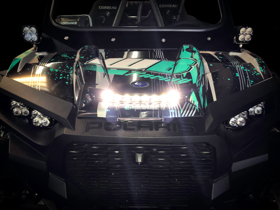 Polaris S8 10-дюймовый комплект фонарей для крепления на капот – Polaris 2016-18 RZR XP Turbo