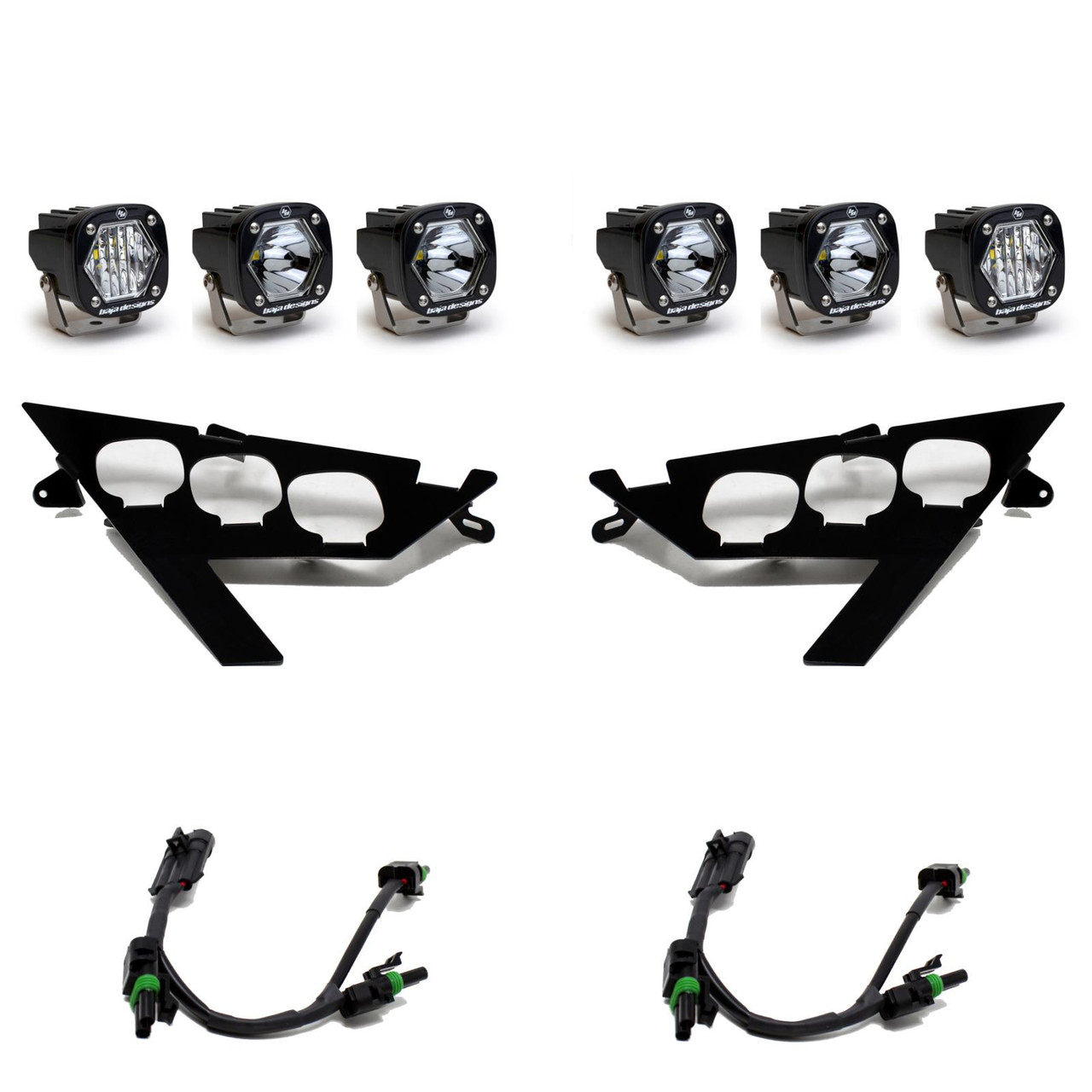 Комплект тройных светодиодных фар Polaris S1 – Polaris 2020-24 RZR Pro XP; 2024 RZR Pro R/Turbo R